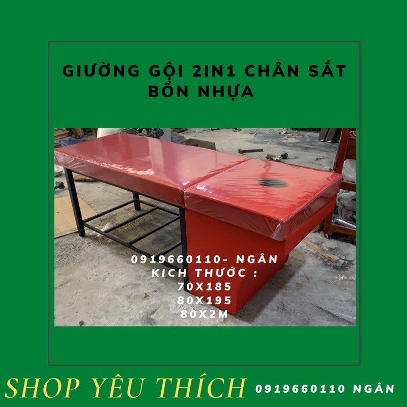 Giường gội đầu chân sắt bồn nhựa | BigBuy360 - bigbuy360.vn