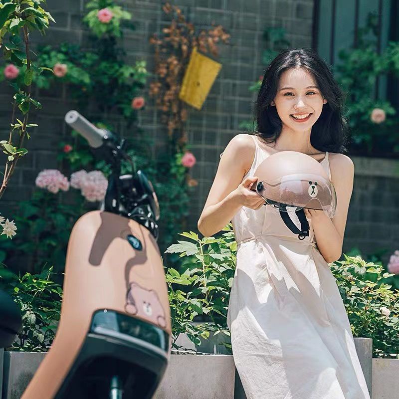 🔥MŨ BẢO HIỂM VỊT VÀNG/GẤU NÂU BROWN LINE FRIENDS