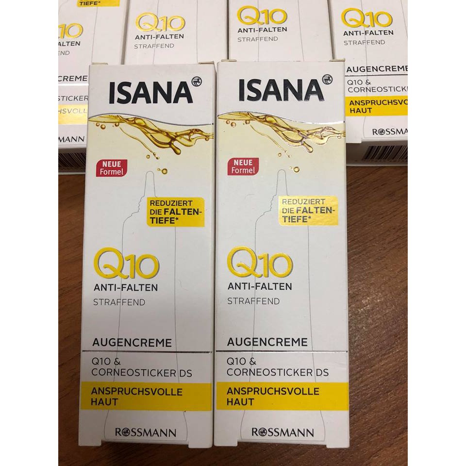 ( Hàng Đức chuẩn )Kem dưỡng da giảm nếp nhăn vùng mắt Isana Q10