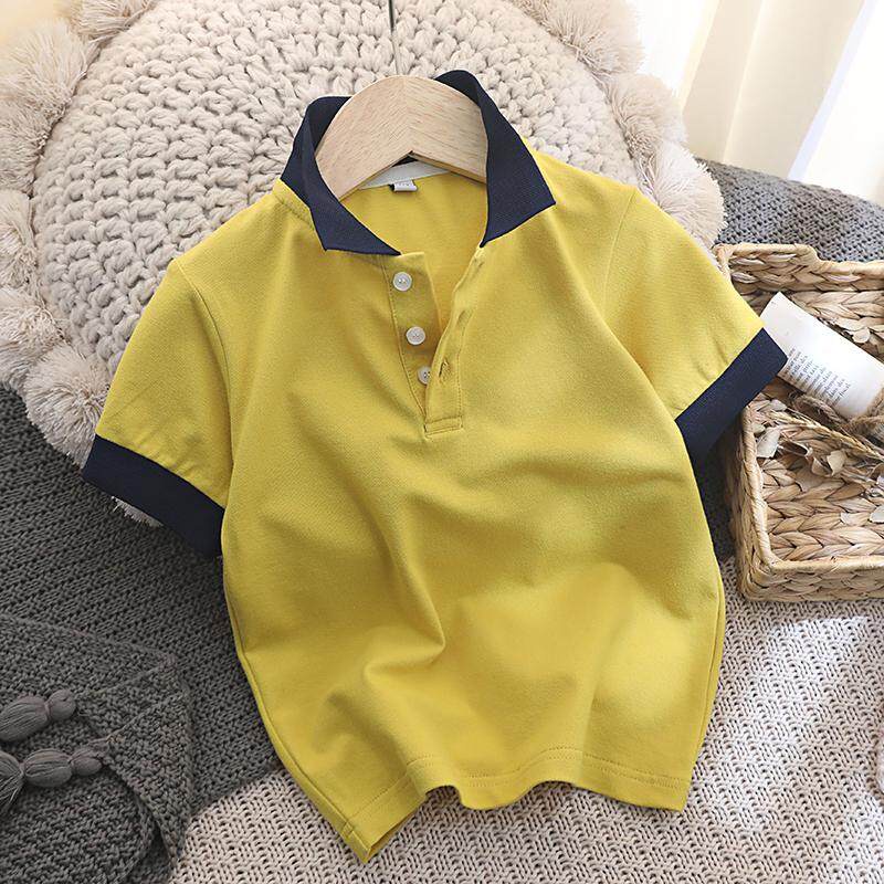 Áo polo Cotton Thoáng Khí Thời Trang Mùa Hè Dành Cho Bé Trai 5-12 Tuổi