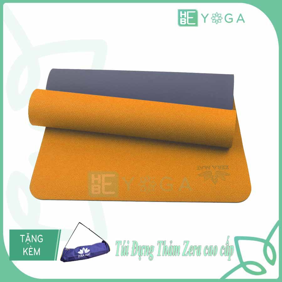 Thảm Yoga TPE 6mm 2 Lớp + Kèm Túi Đựng Cao Cấp Zera