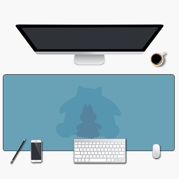 Miếng lót chuột hình bàn phím cho máy tính để bàn hình Snorlax Pokemon size lớn