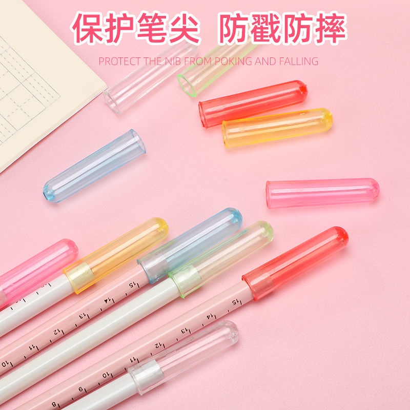Bút chì Bỏ bút chì Ống bút chì có màu kẹo Bỏ bảo vệ đầu bút tiểu học của trường tiểu học Bỏ bút chì với mũ bút chì bán buôn
