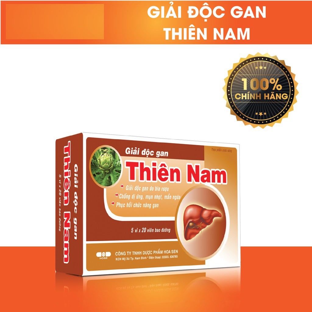 Giải độc gan Thiên Nam – Hỗ trợ bảo vệ gan (Hộp 100 viên)