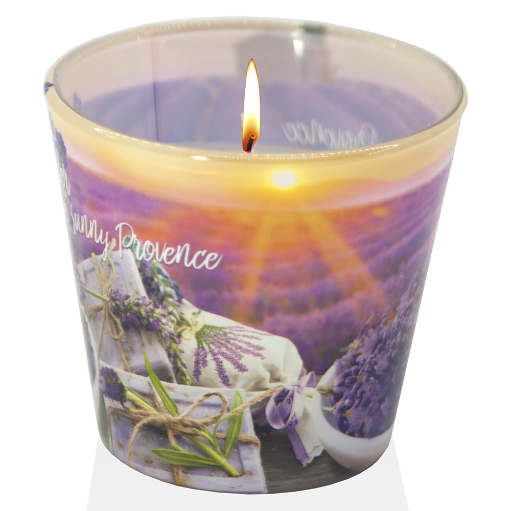Ly nến thơm khử mùi Bartek Lavender Fields & Soap 115g QT04965 - cánh đồng oải hương (giao mẫu ngẫu nhiên)