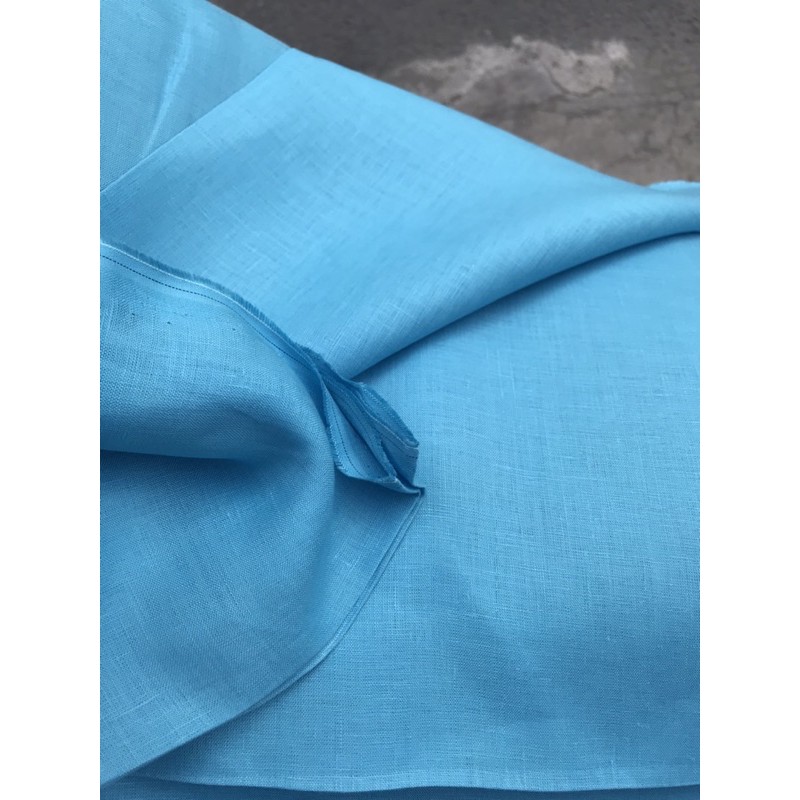 vải linen tưng premium màu xanh da trời đậm!