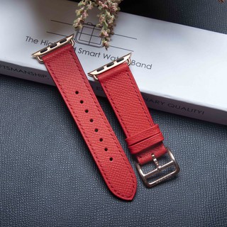Dây Da Apple Watch - Da Epsom Đỏ Cờ