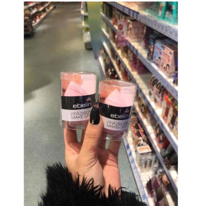 Mút trang điểm Ebelin giọt nước có hộp, quả trứng thần kỳ makeup tán kem nền - Shop Viloet