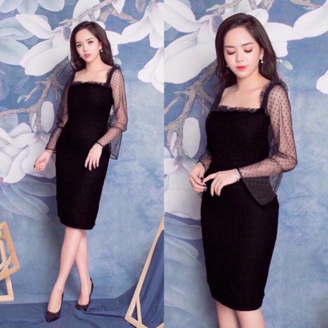 Đầm body cổ vuông MH