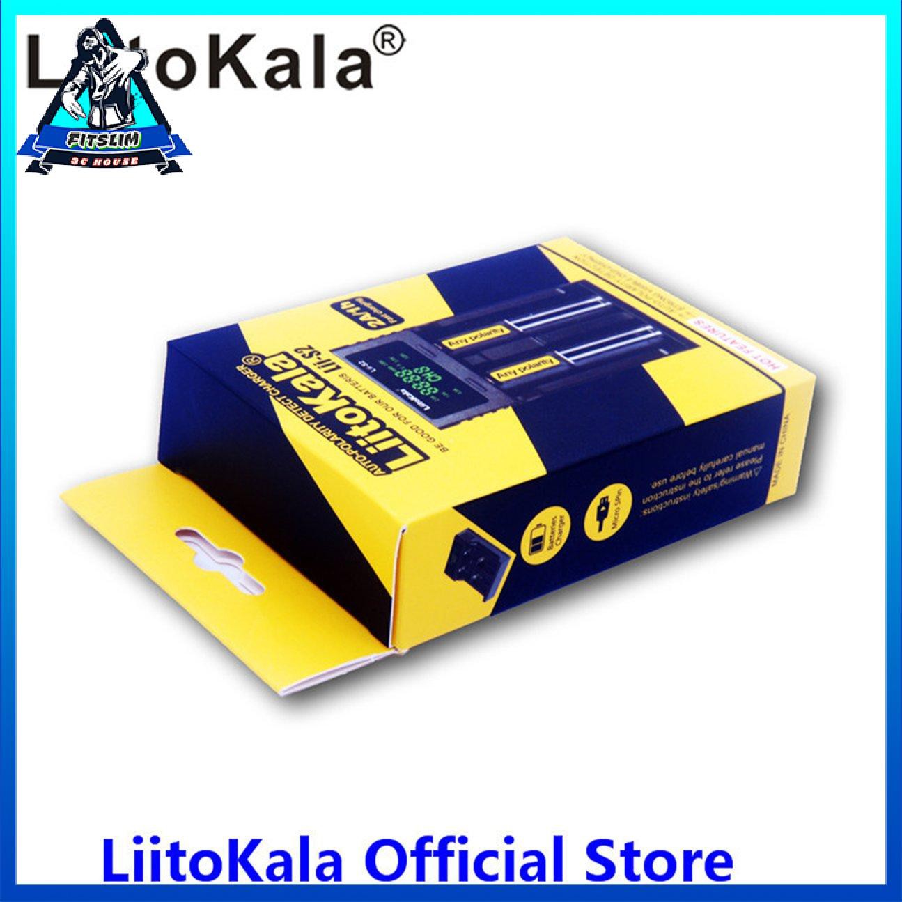 Liitokala 18650 26650 21700 Màn hình LCD 4 khe cắm Bộ sạc pin li-ion NiMH