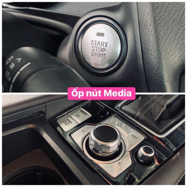 Ốp Nút Media + Nút khởi động Mazda