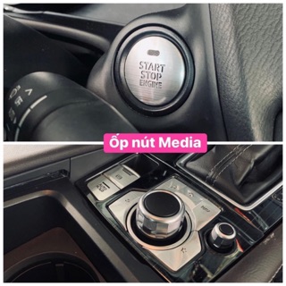 Ốp Nút Media + Nút khởi động Mazda