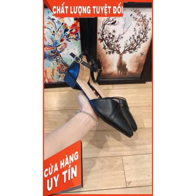 [Free Ship - Hàng Loại 1 – Clip thật] Sandal Bít Mũi Lót Hậu Da Mềm - Giày Bít Mũi
