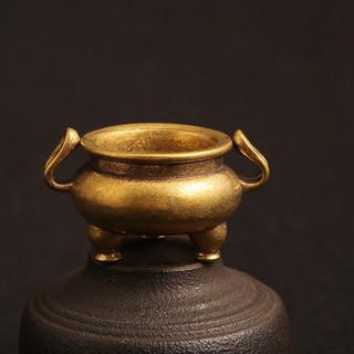 Tượng Trưng Bày Phong Thủy Bằng Đồng Hình Lư Hương Trơn (Kích cỡ: 4.8 x 2.8cm)