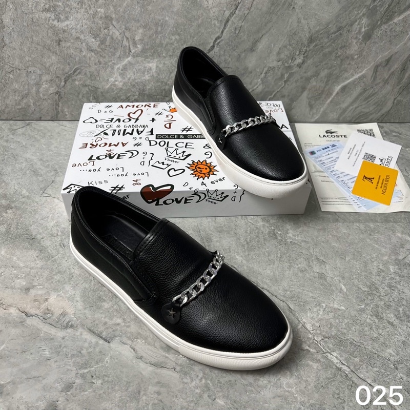 giầy slipon quai xích - giày lười Amiri đen dành cho nam