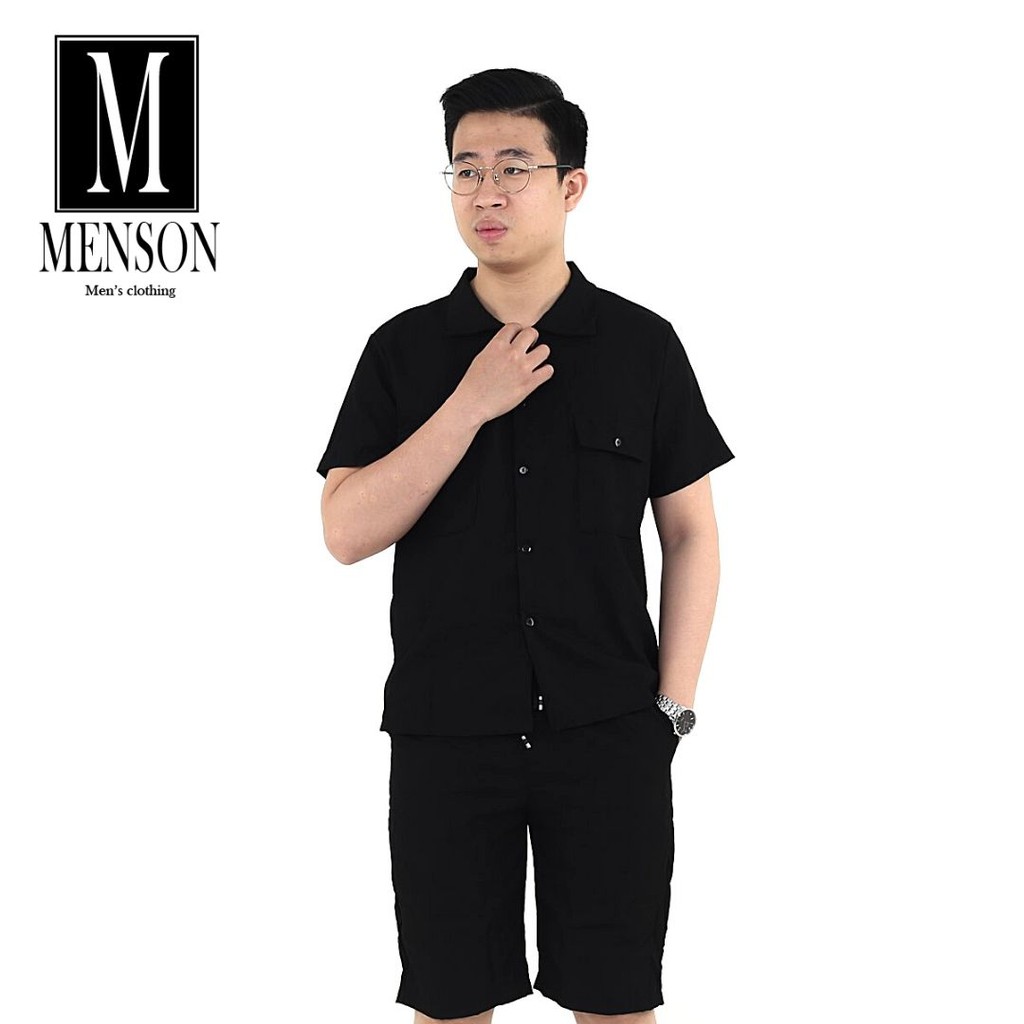 ⭐️HÀNG LOẠI 1⭐️Bộ Đũi Nam Cổ Bẻ Cao Cấp mùa hè - Sét đũi nam chất mát mặc ở nhà, mặc đi chùa - MENSON M322 | BigBuy360 - bigbuy360.vn