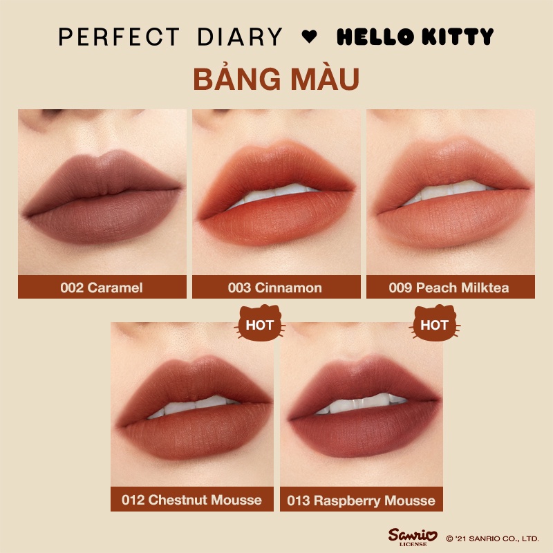 Son Velvet Stain Perfect Diary X Hello Kitty Enchanted Wonderland Phiên Bản Giới Hạn 4.6g