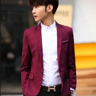 Áo khoác giả vest nam body viền trắng phong cách Hàn Quốc