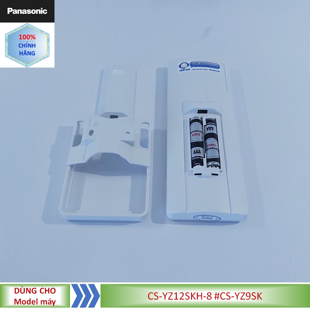 Phụ kiện [Remote chính hãng] Điều khiển điều hòa Panasonic model CS-YZ12SKH-8 #CS-YZ9SK+ Tặng cặp pin 3A