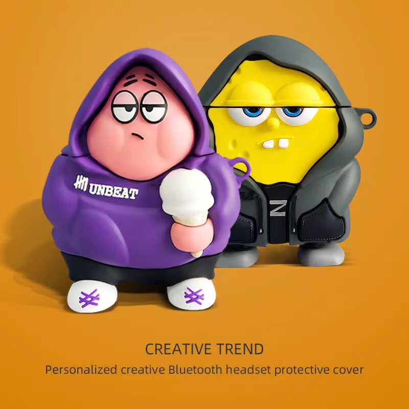 Vỏ Bảo Vệ Hộp Sạc Tai Nghe bluetooth Không Dây OPPO ENCO AIR2 PRO Bằng Silicon Mềm Hình Người Mập 3D Dễ Thương