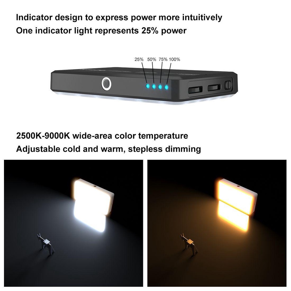 BEBETTERM Đèn LED 120 Bóng Hỗ Trợ Quay Video / Phát Sóng Trực Tiếp Có Thể Sạc