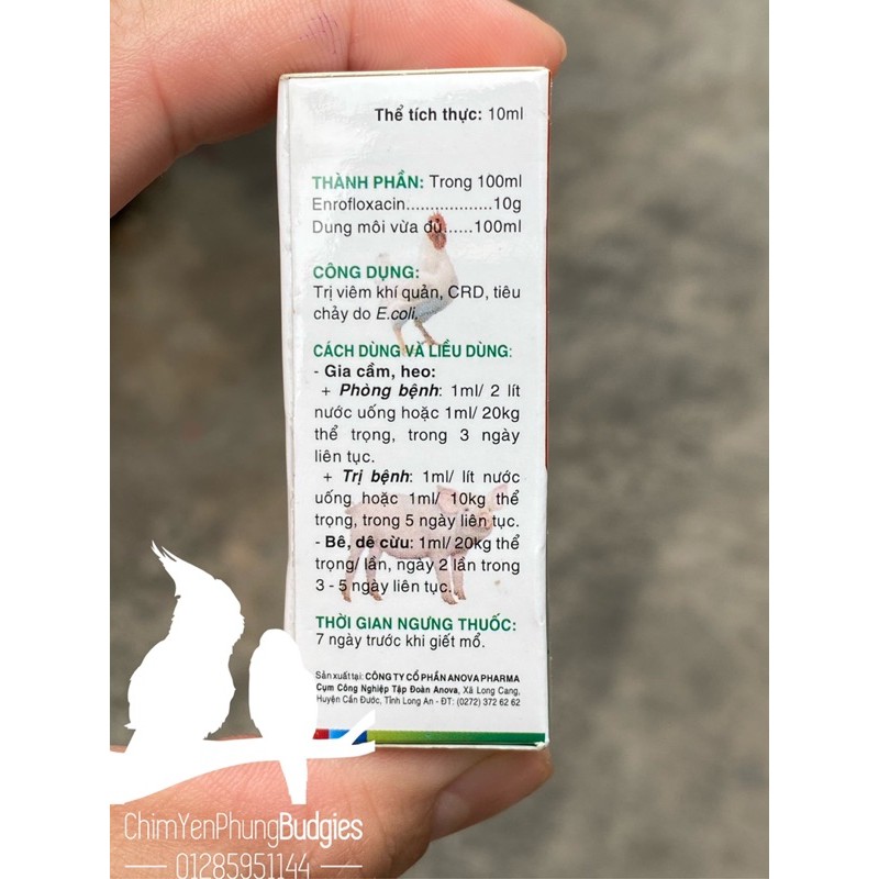 1 lọ EFL anova (10ml) cho Gia cầm, Gia súc.