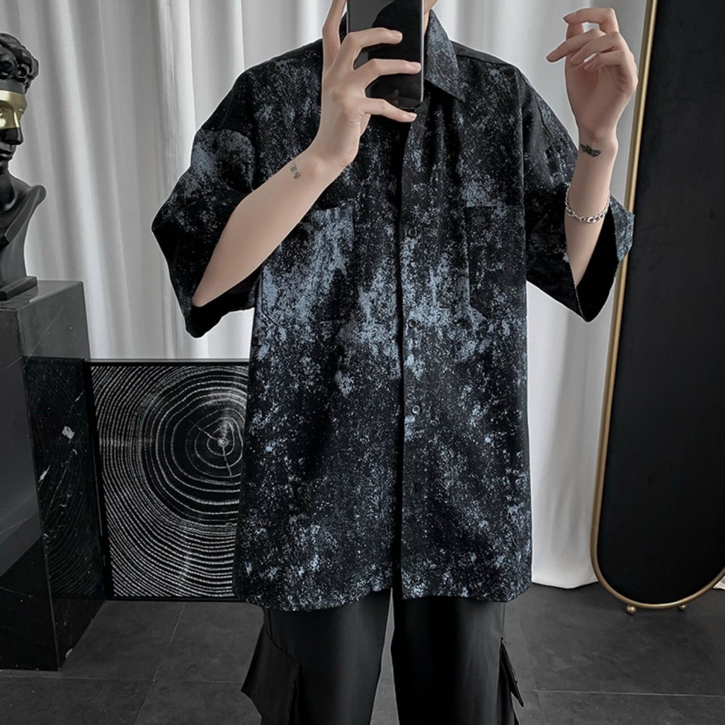 Áo sơ mi nam họa tiết chấm bi độc đáo nổi bật- Áo sơ mi nam nữ unisex đẹp | BigBuy360 - bigbuy360.vn