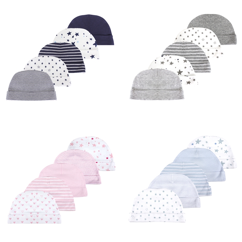 Mũ cotton mỏng và bao tay thoáng khí cho bé sơ sinh 0-6 tháng tuổi