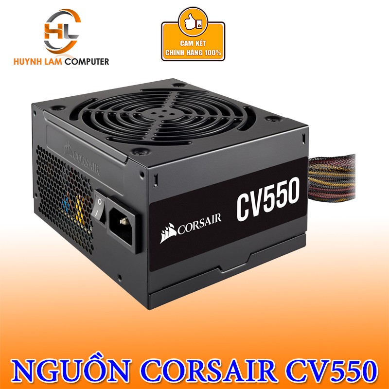 [Mã 273ELHA100K0 hoàn 7% đơn 500K] Nguồn Vi tính 550w Corsair CV550 80Plus Bronze Chính Hãng Khải Thiên Phân phối