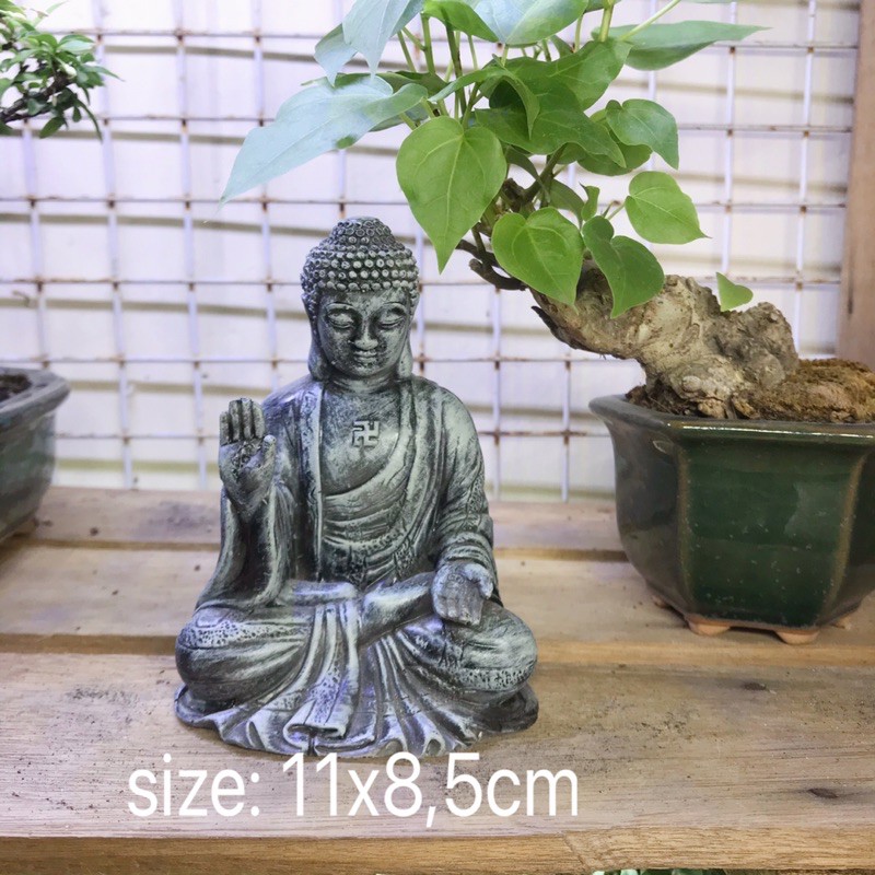 Tượng phật giả cổ phối tiểu cảnh, bonsai, thuỷ sinh, hòn non bộ