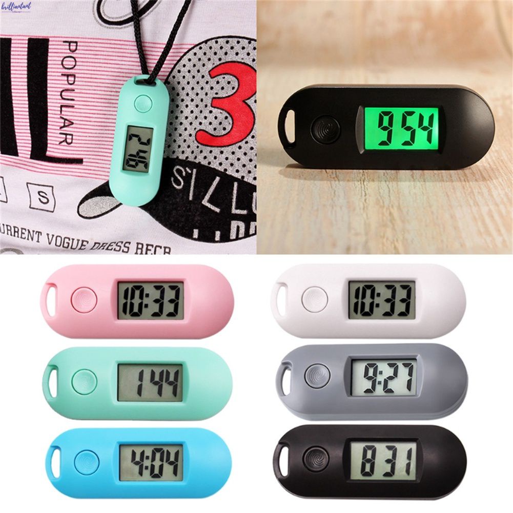 Đồng Hồ Điện Tử Đèn LED Kỹ Thuật Số Mini Bằng Nhựa Chống Nước Có Móc Khóa Unisex
