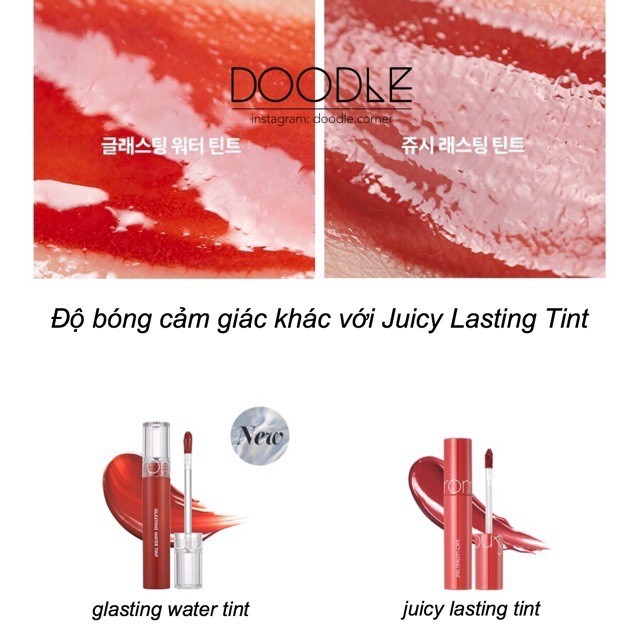 Son tint nước siêu lì Romand Glasting Water Tint