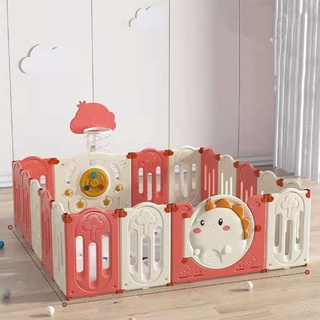 Bộ quây cũi gấp gọn hình khủng long 9BABY - MÀU ĐỎ