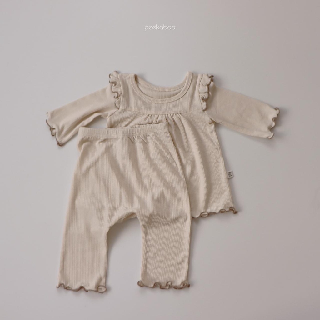 Bộ Đồ Cánh Tiên Peekaboo Crepe Hàn Quốc Chất Cotton Siêu Mát Mềm Cho Bé Gái