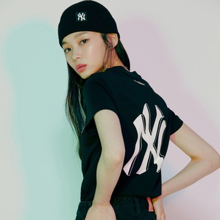 Áo Thun MLB NY Unisex🔴FREESHIP🔴MLB Basic Big Logo NY Black Tee Chính Hãng - Áo Phông NY [31TS03131-50L] - Simple Sneaker