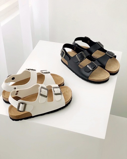 Sandal birken 2 quai Deta Sandal đế trấu