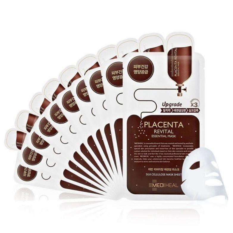 Mặt nạ nhau thai cừu giúp phục hồi da Mediheal Placenta Revital Essential Mask EX