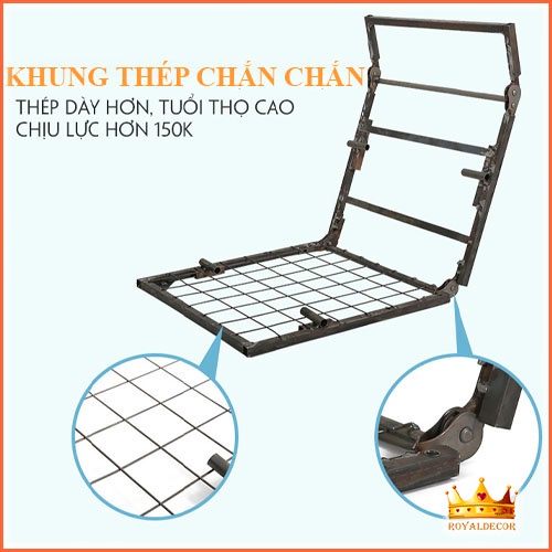 Ghế Bành Lười Thư Giãn Kèm Đôn ROYALDECORHN Lắp Ráp Dễ Dàng - Ghế Thư Giãn Ngả Lưng 180° Thông Minh Đa Năng