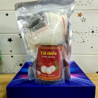 Set Nguyên Liệu Nấu Chè Khúc Bạch Có Kèm Lon Vải Siêu To Ngẫu Nhiên ( Nấu 15 Chén Chè)