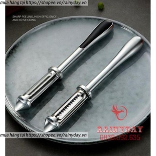 Dụng cụ nạo rau củ dao bào rau củ, nạo bào sợi rau củ quả đa năng bằng inox gọt vỏ hoa quả trái cây