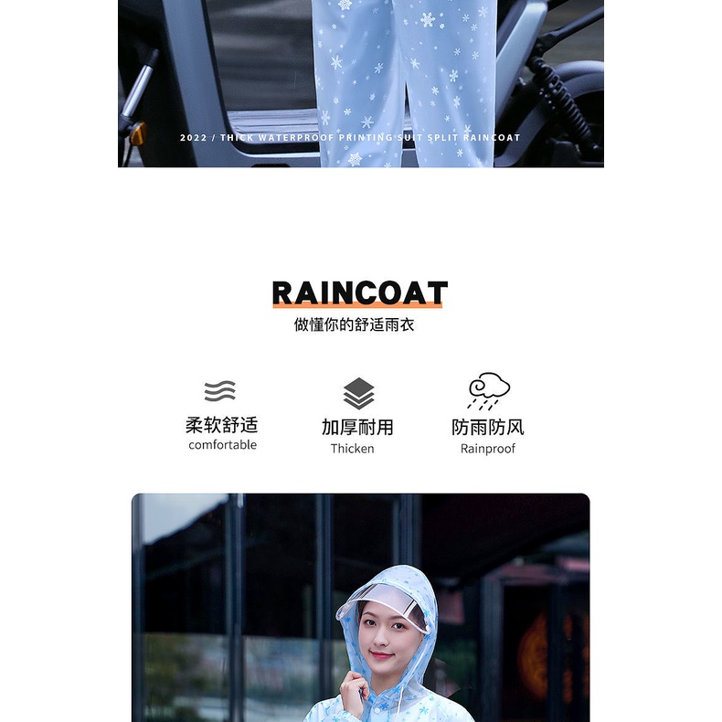 [Giá Chính Hãng] Bộ Áo Mưa Quần Dài Dày Dặn Dành Cho Nam Và Nữ Đi Mưa Toàn Thân Xe Điện