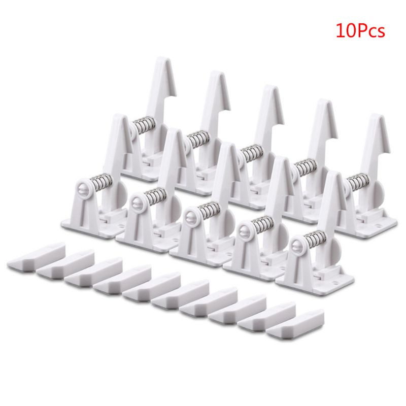 Set 10 Chốt Khóa Cửa Tủ An Toàn Cho Bé