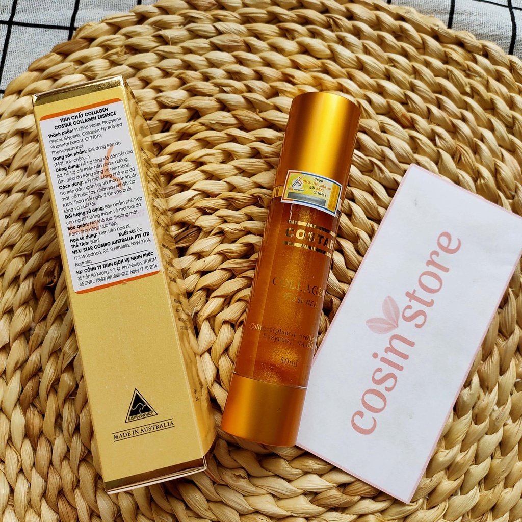 Serum tinh chất Costar Collagen Essence Collagen Tinh Chất Vàng  50ml của Úc - Hỗ trợ dưỡng da chống lão hoá