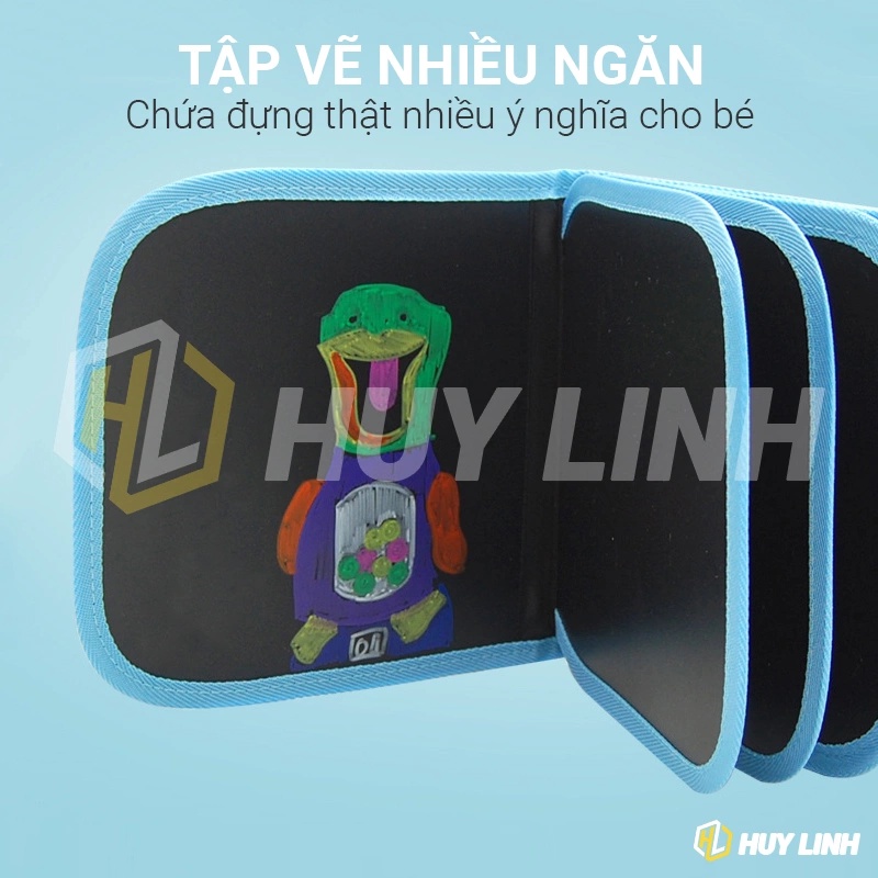 Bộ tập vẽ tranh cho bé kèm bút màu có thể xóa được tiện lợi HL255