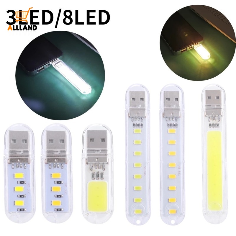 Đèn LED Đọc Sách Mini 3/8 LED USB Siêu Sáng Tiết Kiệm Năng Lượng