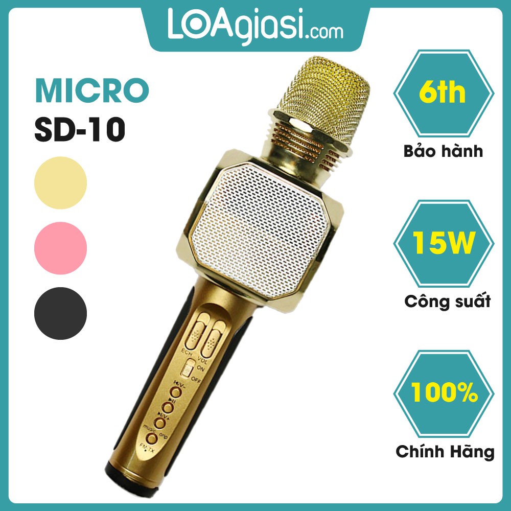 Micro Kararaoke Bluetooth Magic SD-10 Giá Rẻ Hát Nhẹ Cực Hay