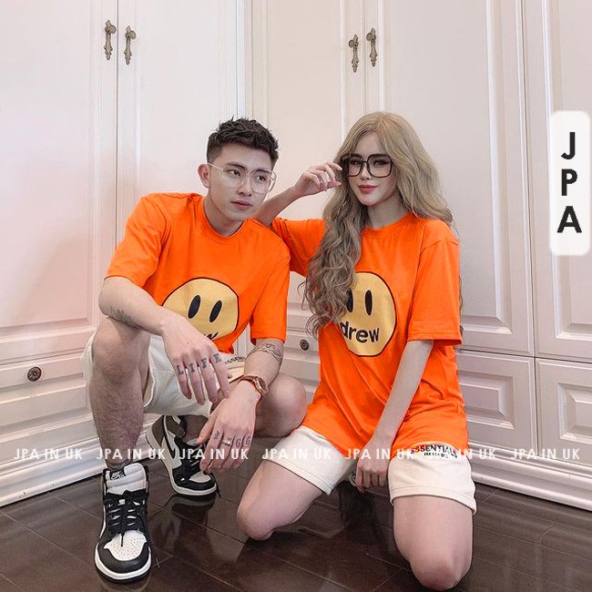 Áo thun tay lỡ J19 Drew Gấu Unisex JPA in UK basic tee phông trơn nam nữ oversize form rộng đường phố Hàn Quốc J19 | BigBuy360 - bigbuy360.vn