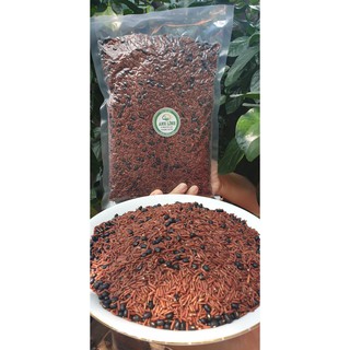1kg [Hàng chuẩn có video] Trà Gạo Lứt Huyết Rồng, trà gạo lứt ĐẬU ĐEN + ĐẬU ĐỎ (RANG TAY) hút chân không