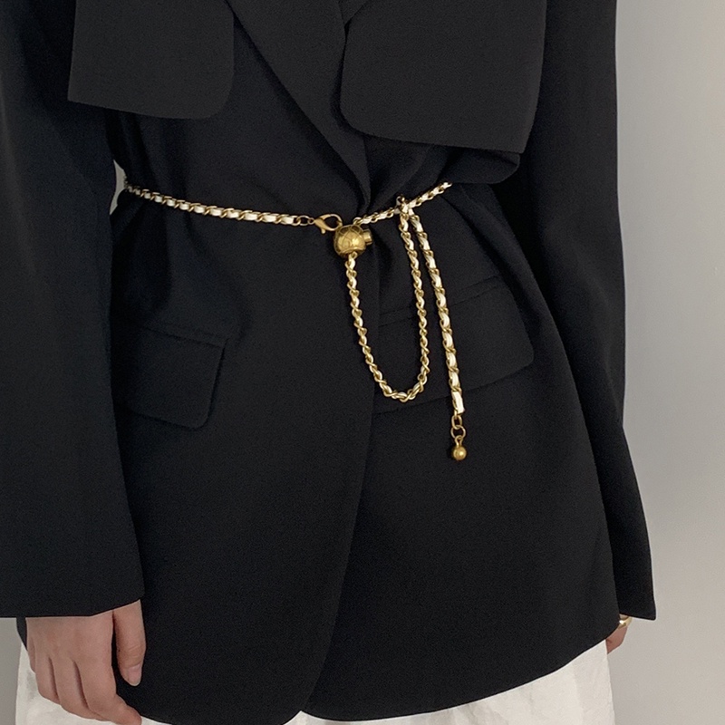 Thắt lưng dây xích bằng kim loại phong cách cổ điển dành cho nữ