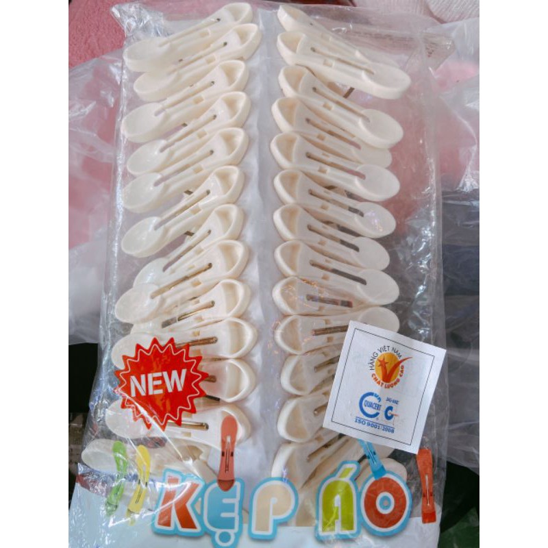 Combo 12 Kẹp Nhựa Nhiều Màu Cao Cấp, Kẹp Chắc Chắn, Bền Màu